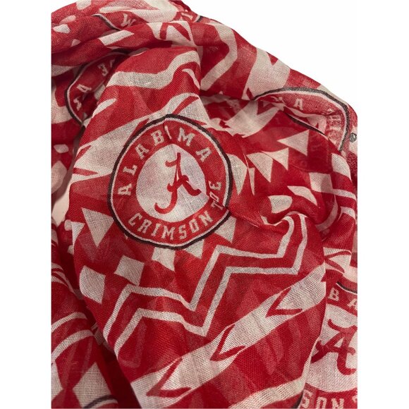 Alabama Crimson Tide Infinity Scarf Red Chevron Lightweight Circle Loop Shawl - Picture 2 of 2